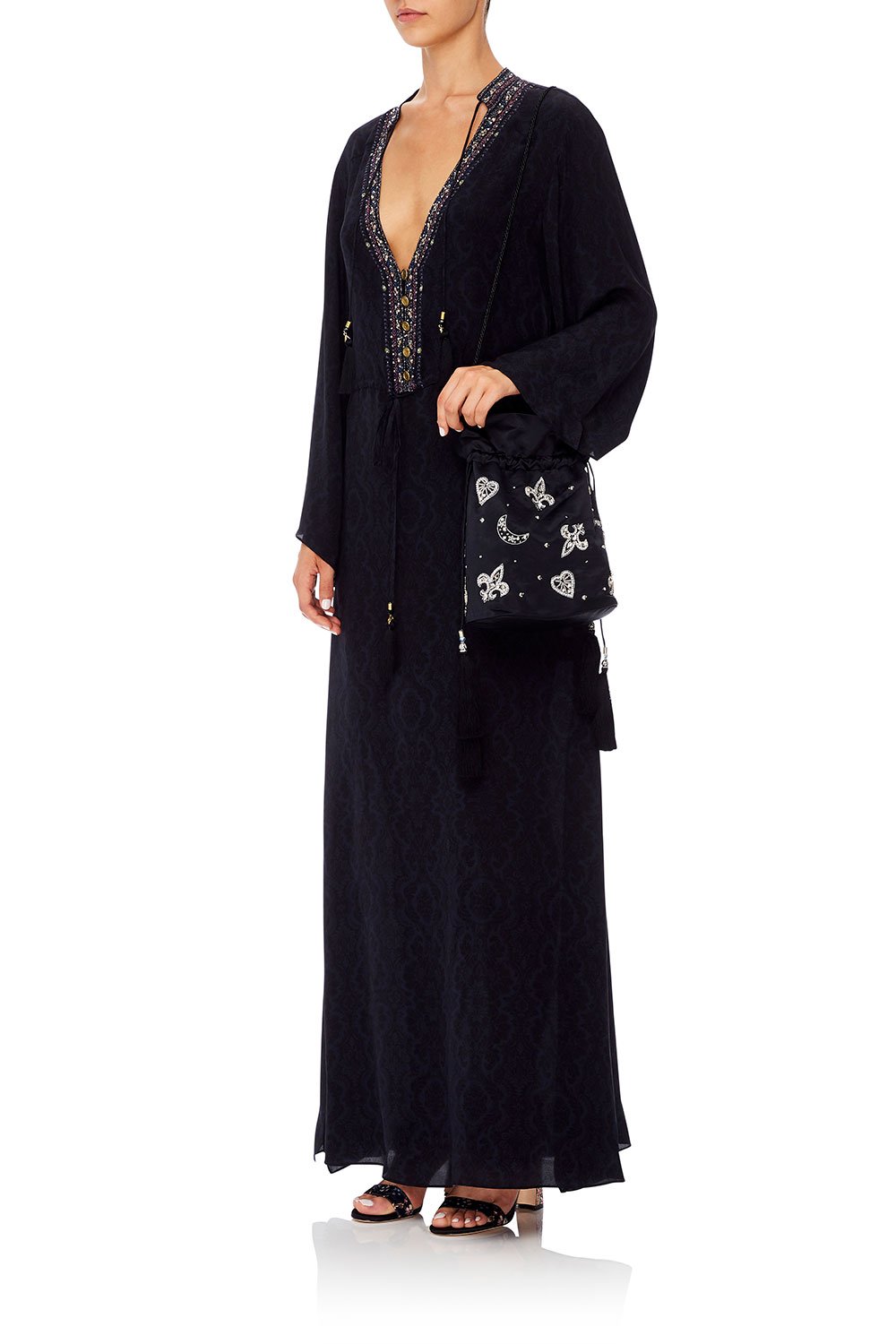 DRAWSTRING POUCH BLACK CONTEMPORARY