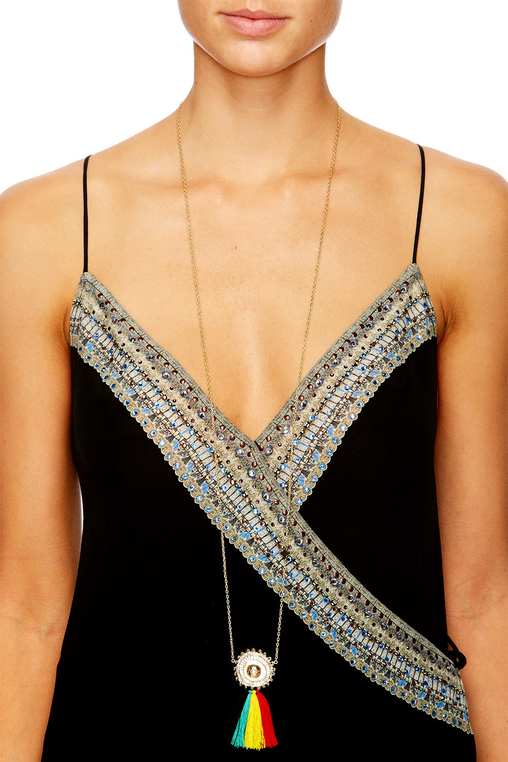 GOLD BRASS TUTTI FRUITI NECKLACE