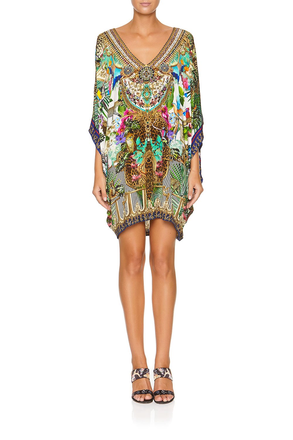 CAMILLA BAT SLEEVE DRESS CHAMPAGNE COAST