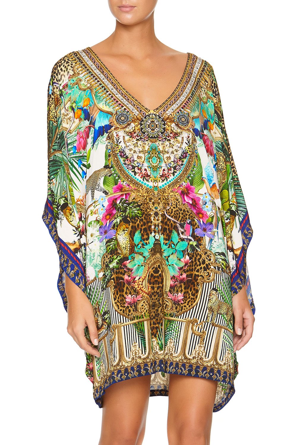 CAMILLA BAT SLEEVE DRESS CHAMPAGNE COAST