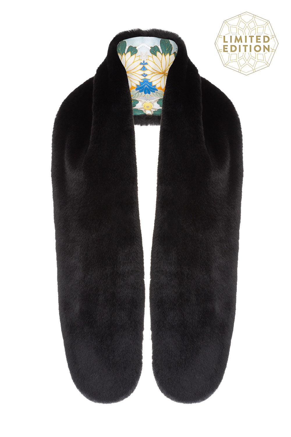 CAMILLA BLACK FUR STOLE