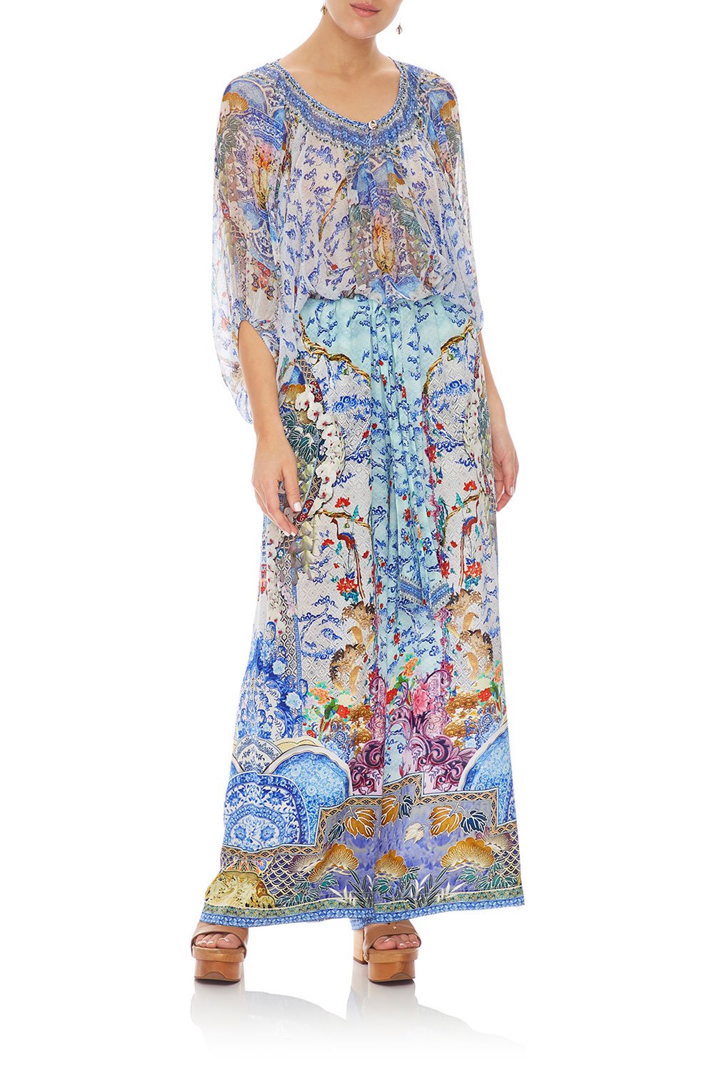 CAMILLA BLOUSE WITH KEYHOLE FRONT GEISHA GATEWAYS