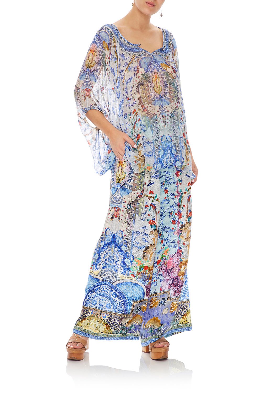 CAMILLA BLOUSE WITH KEYHOLE FRONT GEISHA GATEWAYS