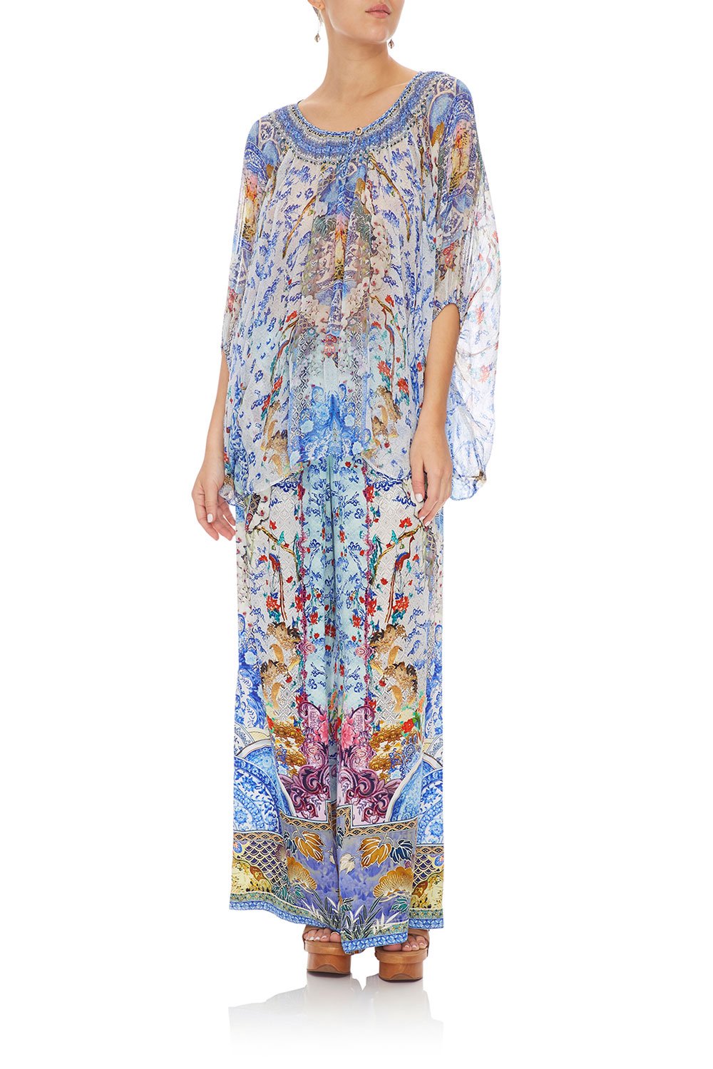 CAMILLA BLOUSE WITH KEYHOLE FRONT GEISHA GATEWAYS