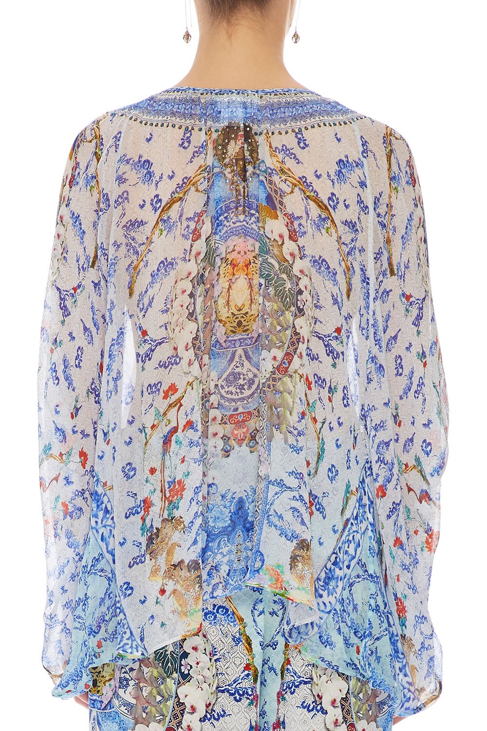 CAMILLA BLOUSE WITH KEYHOLE FRONT GEISHA GATEWAYS