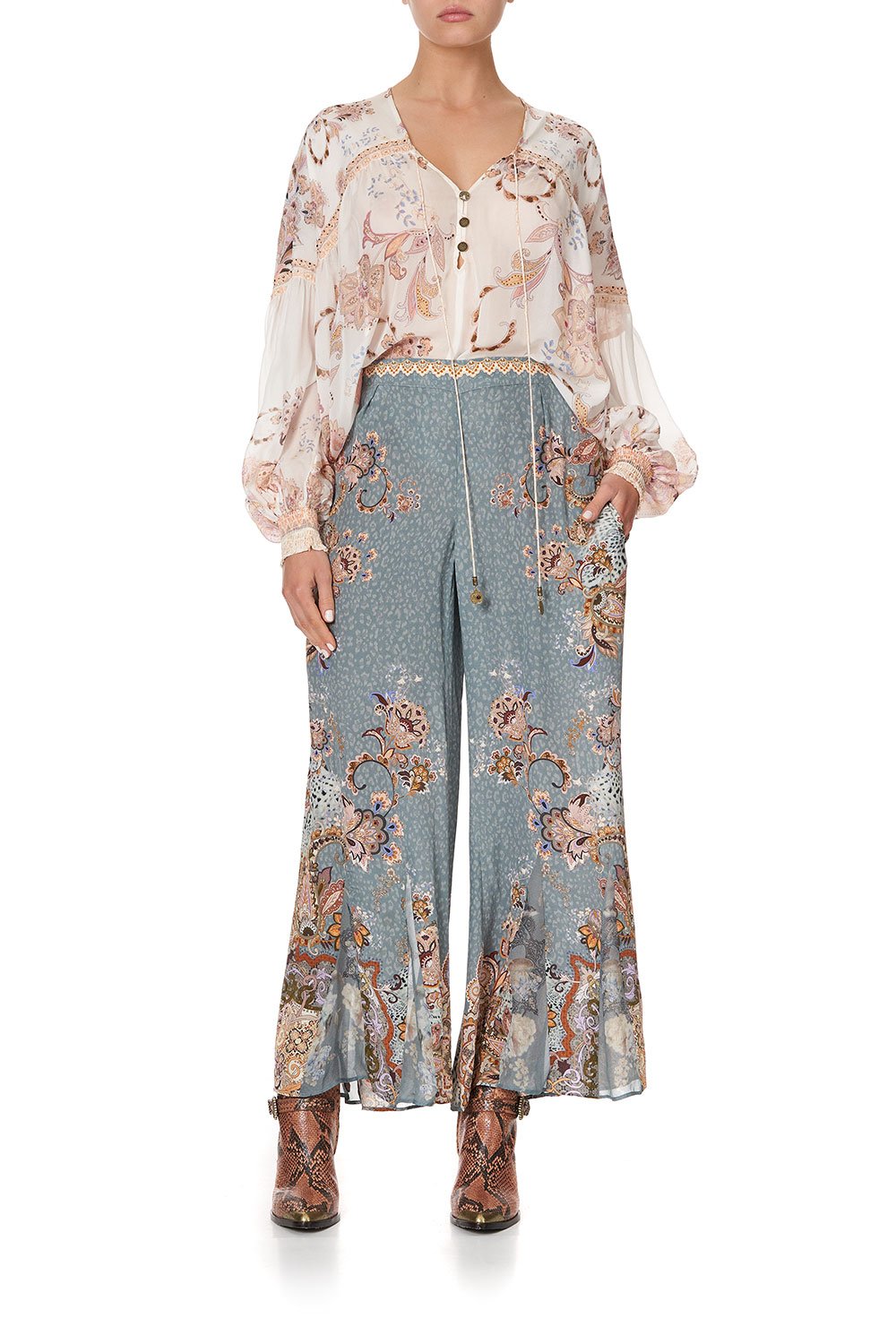 BLOUSON BLOUSE WITH NECK TIE MARRAKESH MAIDEN