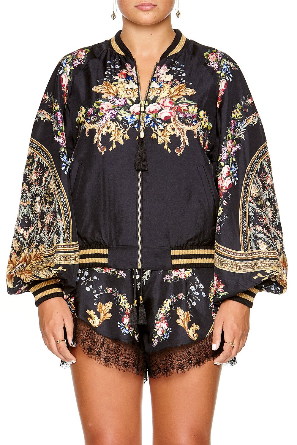 BLOUSON SLEEVE BOMBER FRIEND IN FLORA