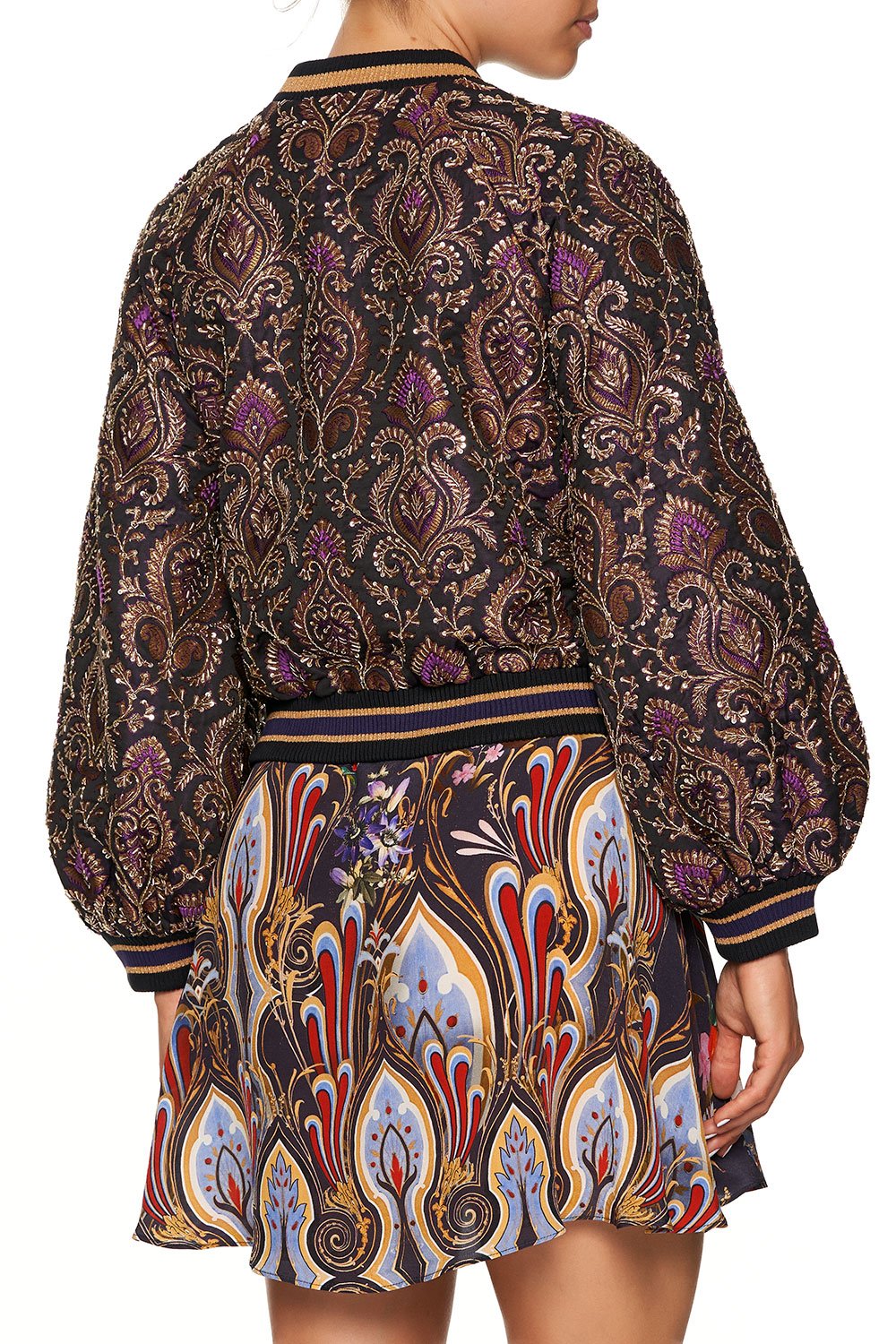 BLOUSON SLEEVE BOMBER WILD FLOWER