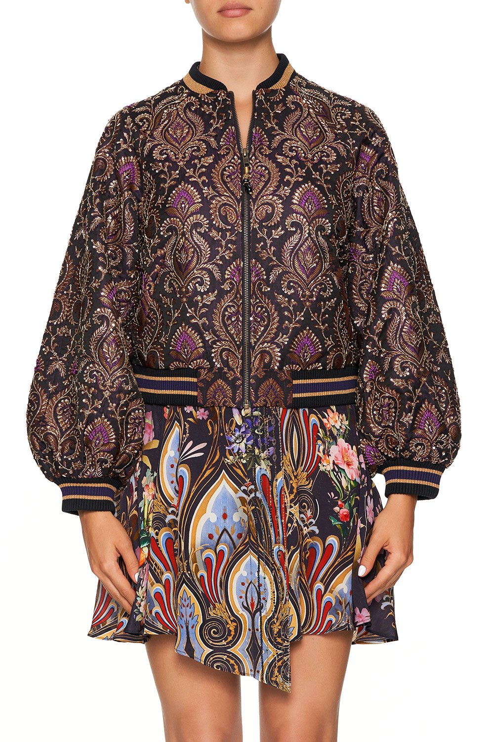 BLOUSON SLEEVE BOMBER WILD FLOWER