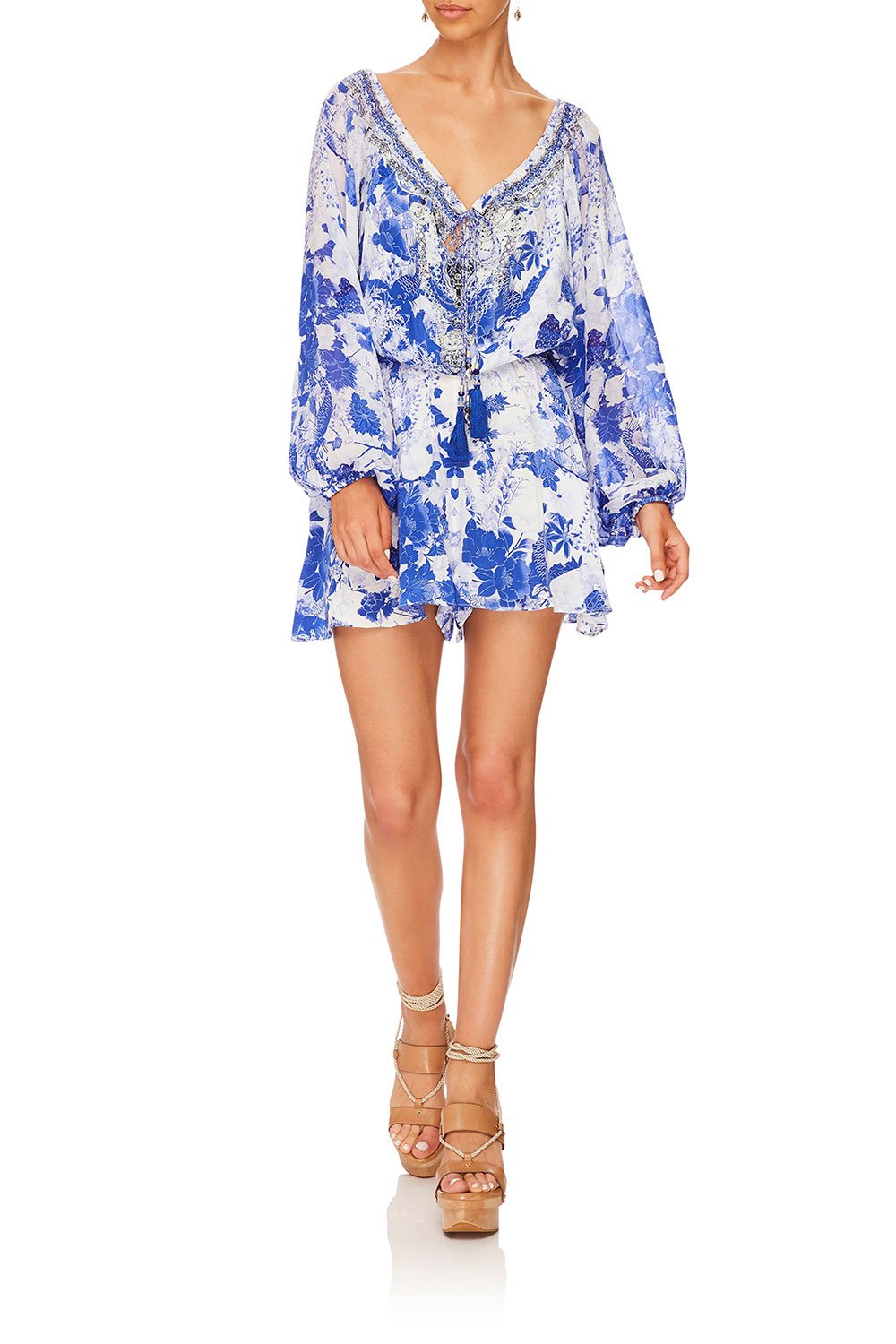 BLOUSON SLEEVE PLAYSUIT THE FAN SEA