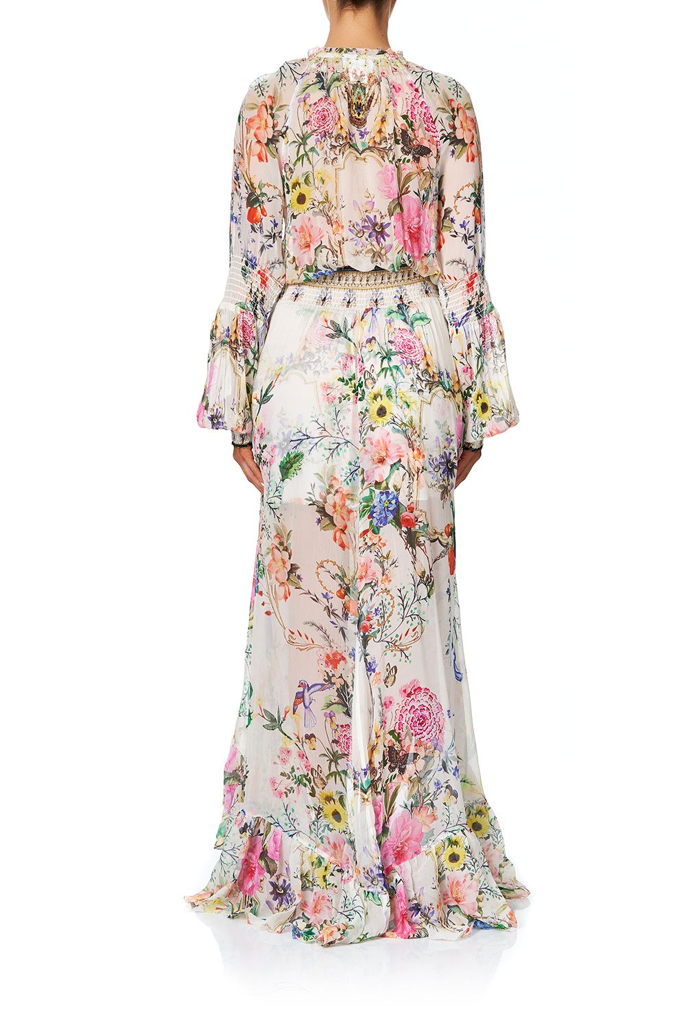 BLOUSON SLEEVE WRAP DRESS BOHEME