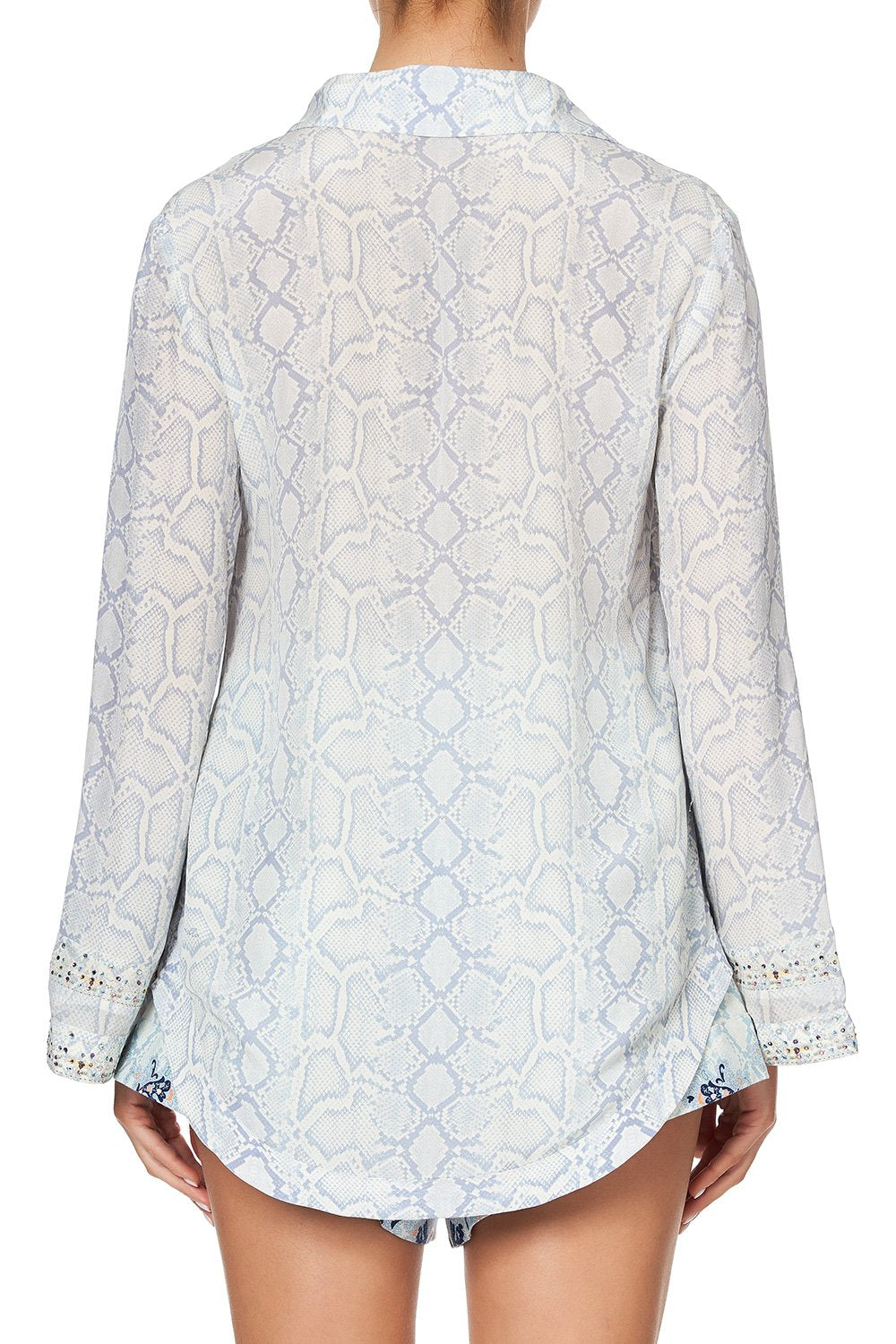 BUTTON DOWN SHIRT WITH CONTRAST BUSH DIAMOND