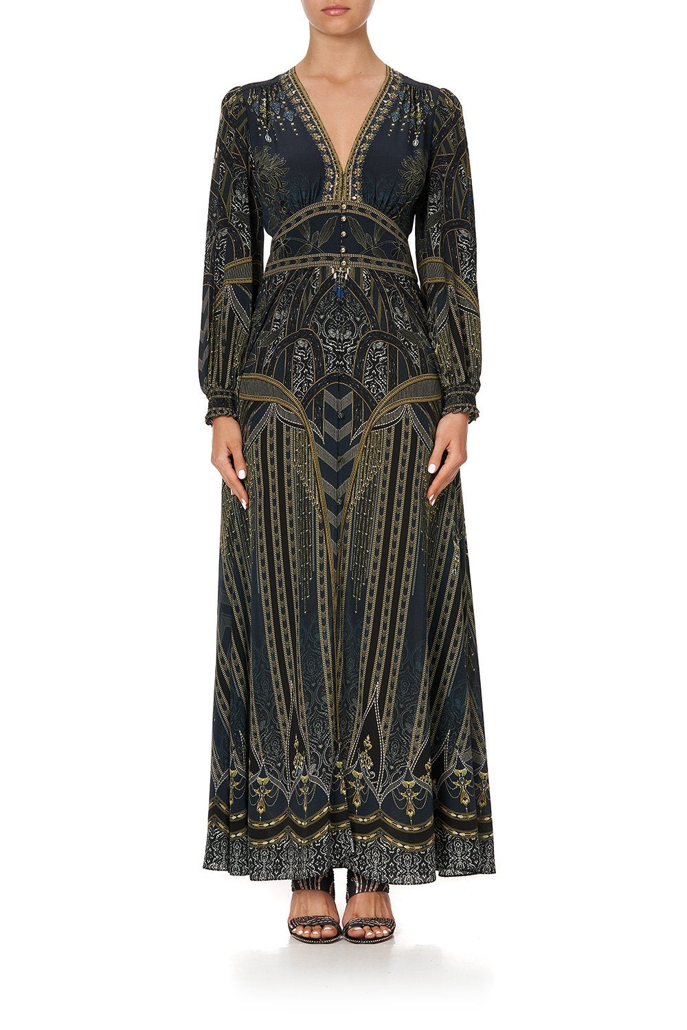 BUTTON DRESS WITH SHAPED WAISTBAND GREAT SCOTT