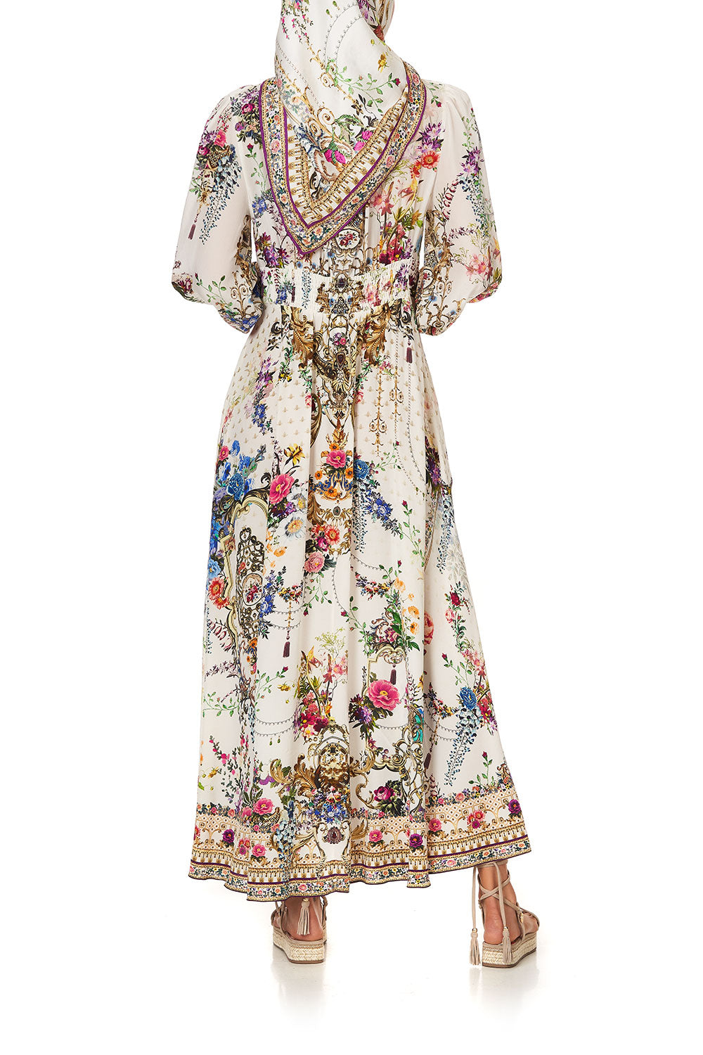 BUTTON DRESS WITH SHAPED WAISTBAND BY THE MEADOW