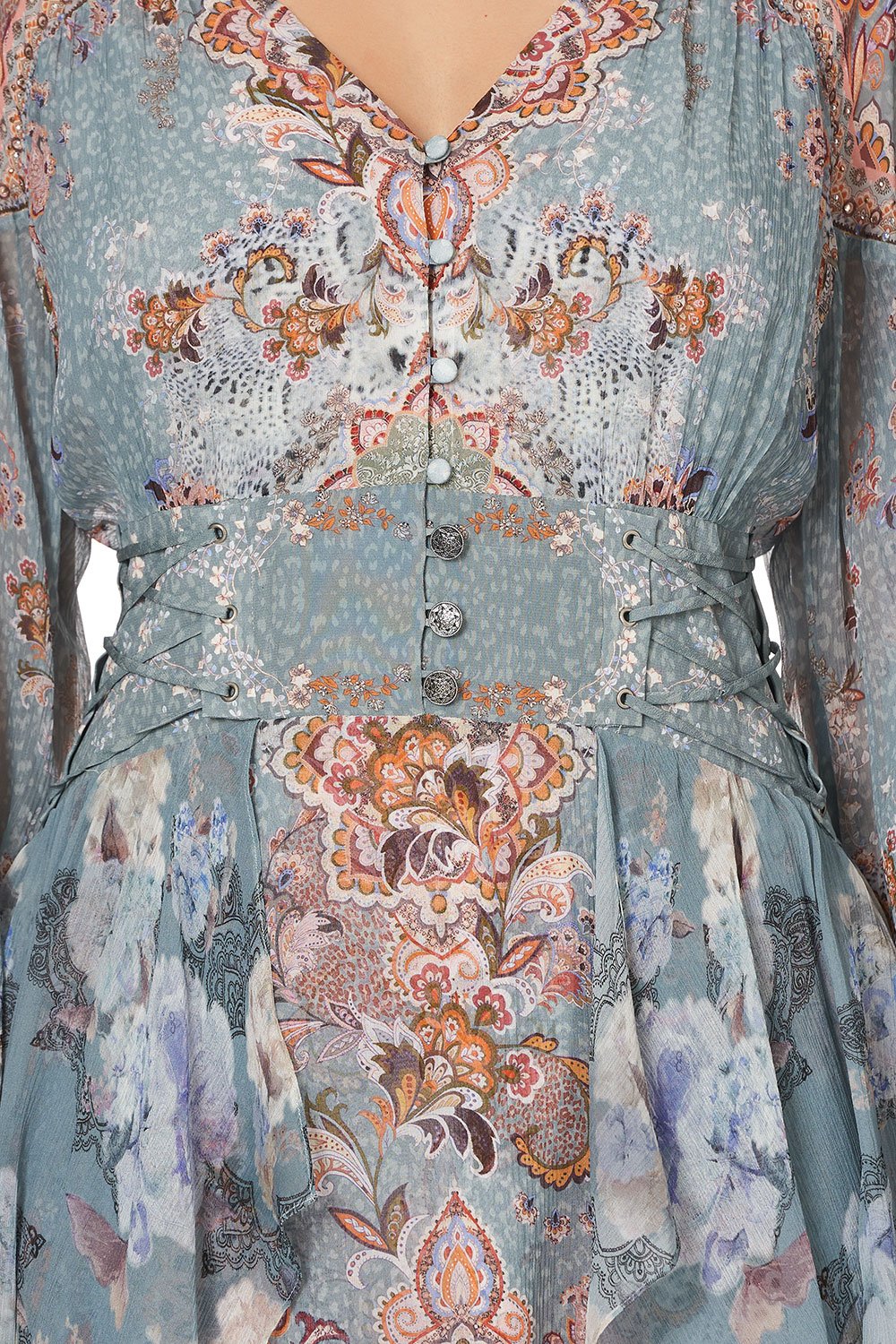 BUTTON THROUGH DRESS WITH WAISTBAND LE PALAIS DU ZAHIR