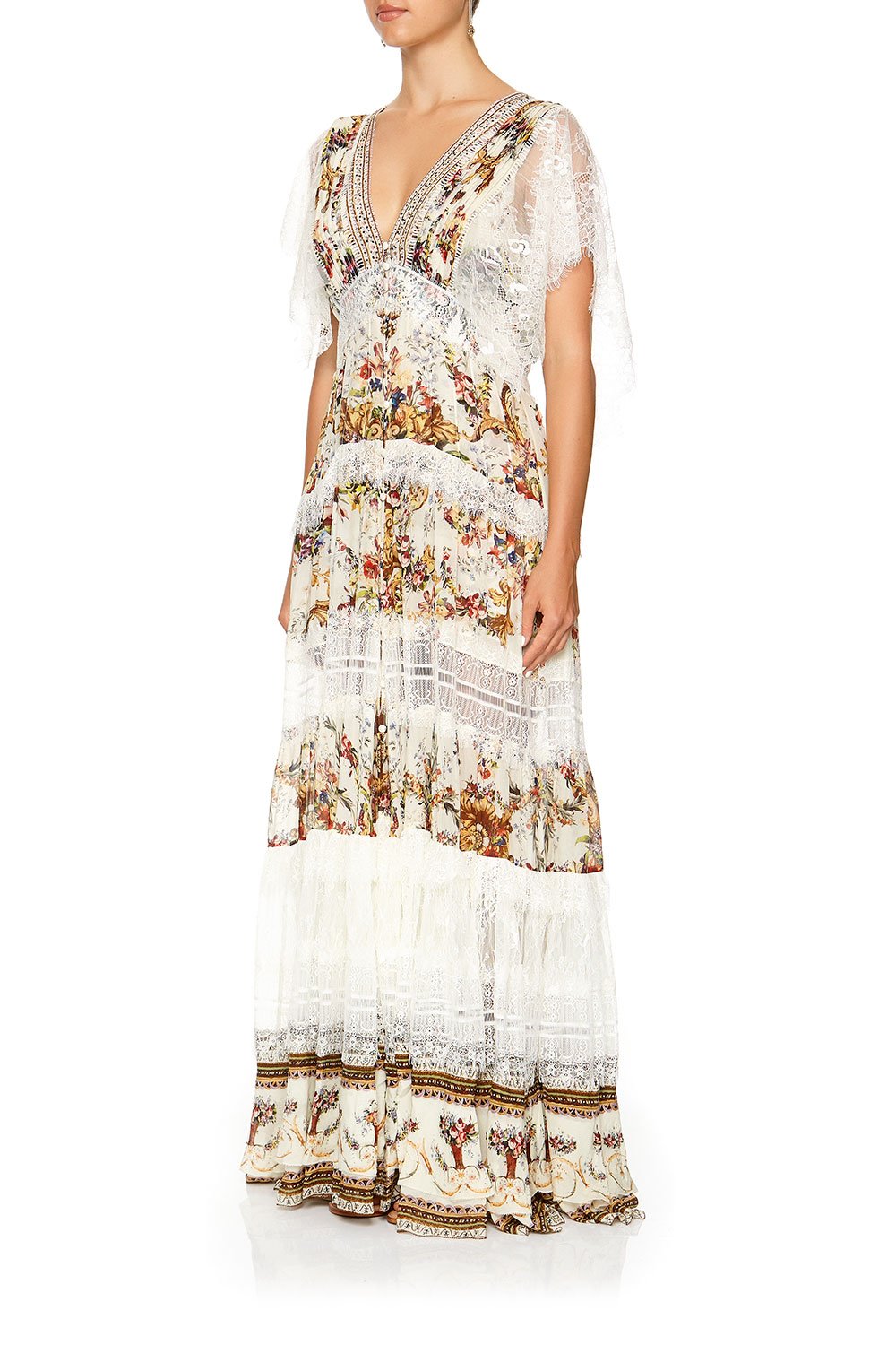 BUTTON UP DRESS WITH LACE INSERT OLYMPE ODE