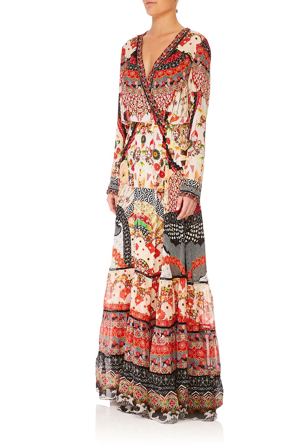 CAMILLA VINTAGE VIXEN CROSS FRONT MAXI DRESS