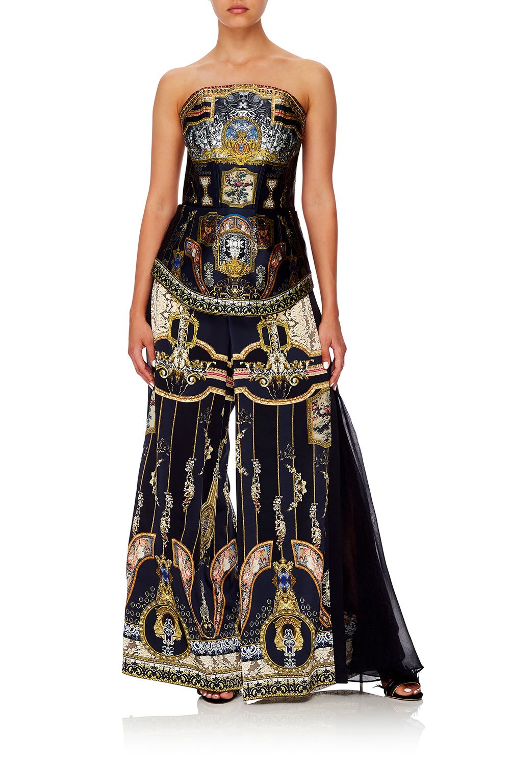 CURVED HEM ZIP DETAIL CORSET MIDNIGHT MEETING