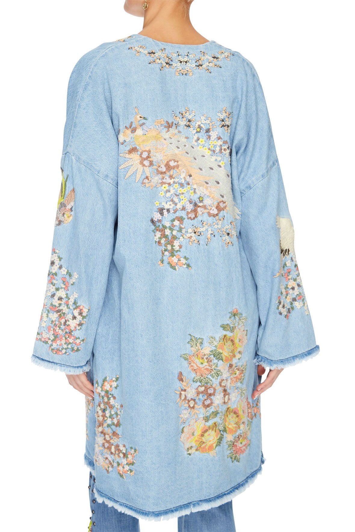 DENIM COAT WITH SPLITS THE STILL ABYSS