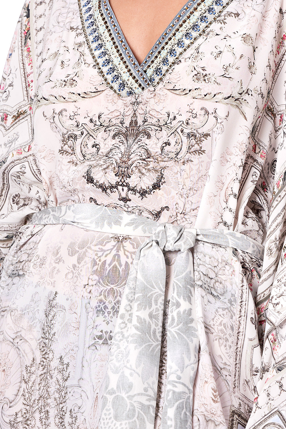 DOUBLE LAYER KIMONO SLV DRESS CRYSTAL CASTLE