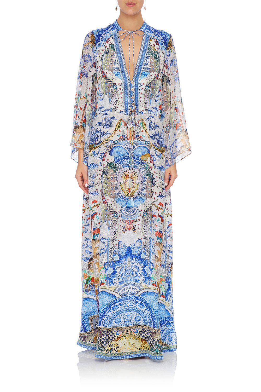 CAMILLA DRAWSTRING BUTTON UP DRESS GEISHA GATEWAYS
