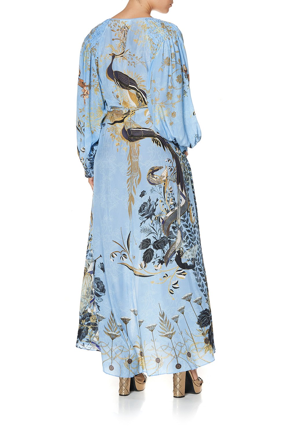 DRESS WITH SMOCKED SLEEVE FAIRY FOUNTAIN