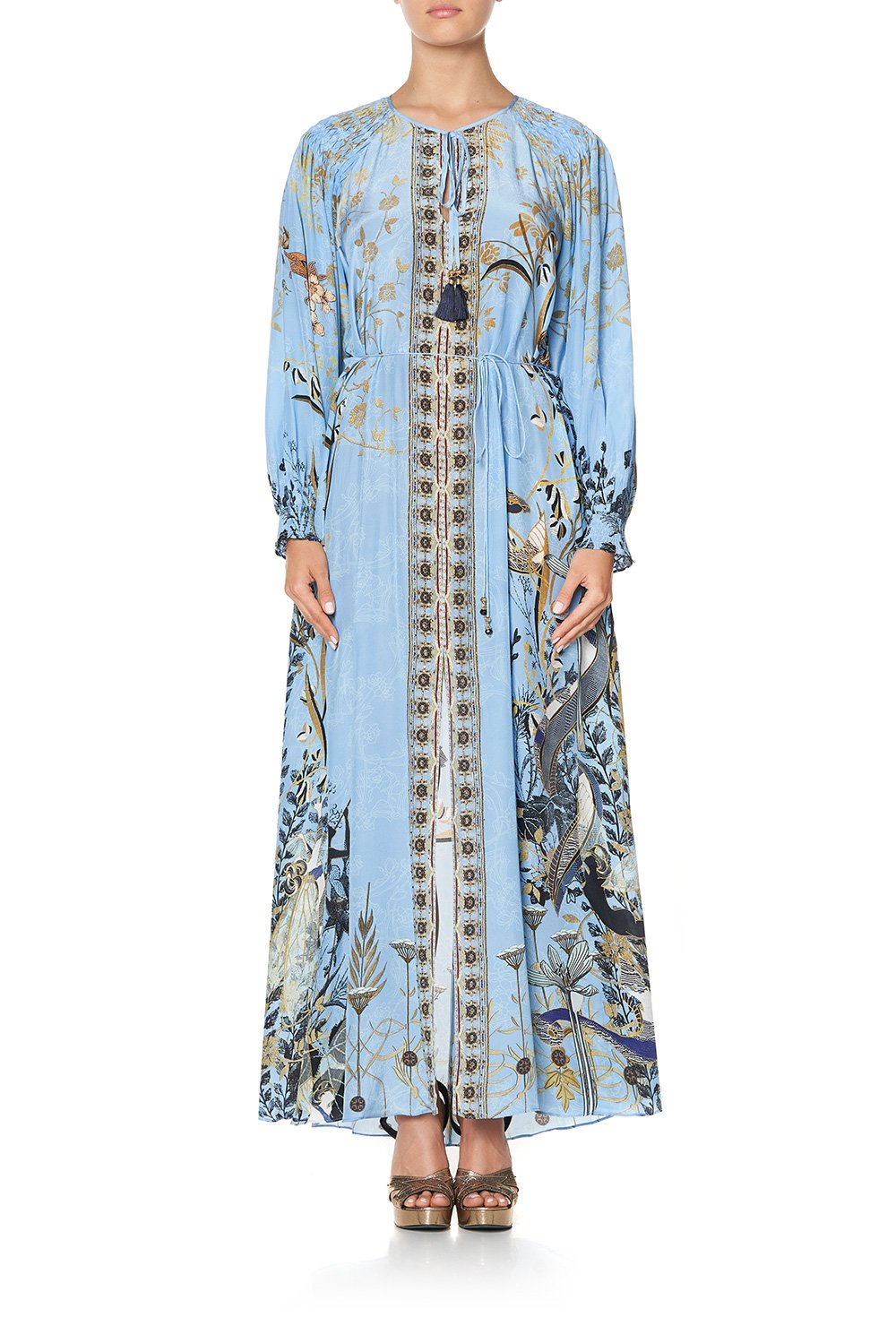 DRESS WITH SMOCKED SLEEVE FAIRY FOUNTAIN