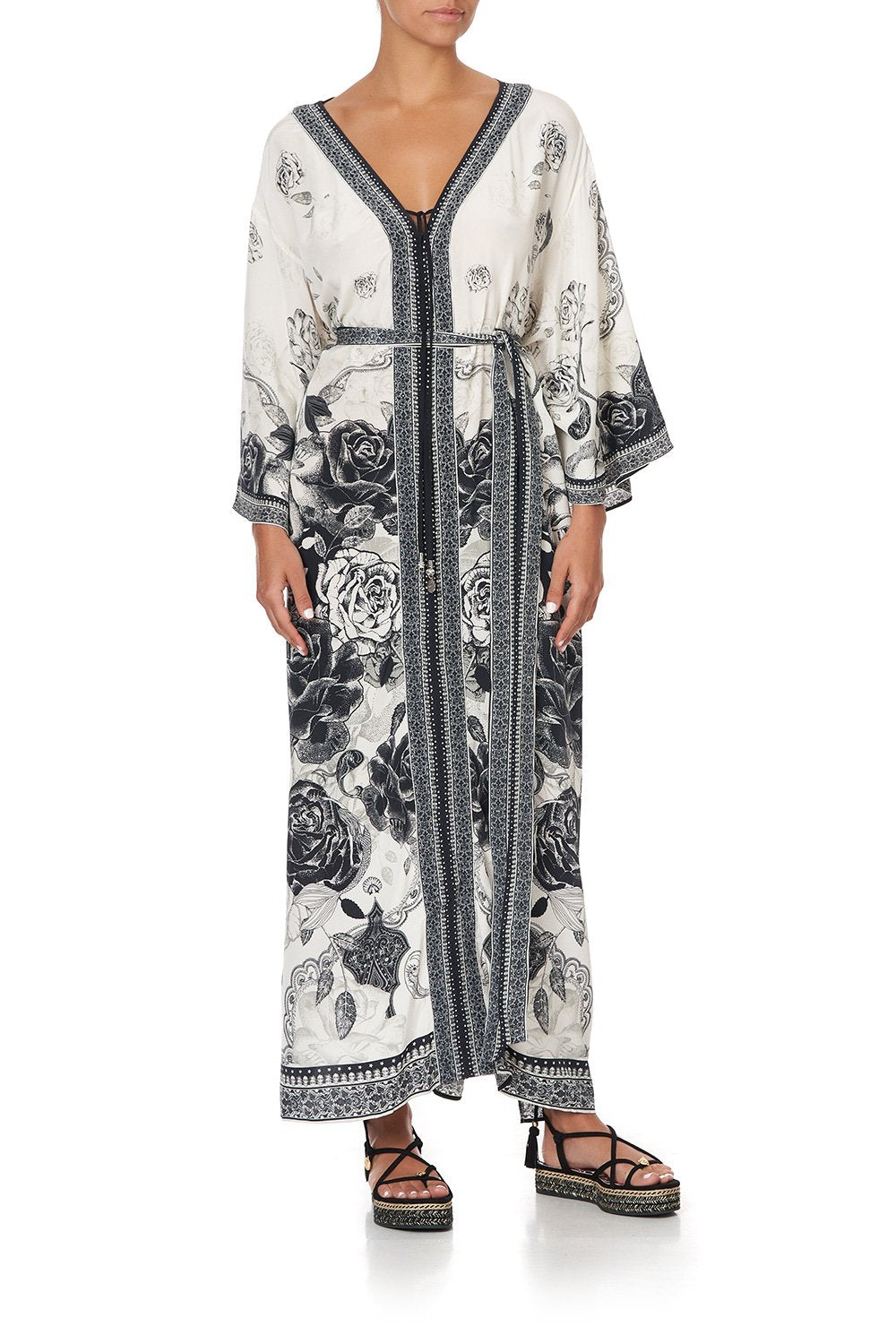 DROP SHOULDER KAFTAN MIDNIGHT PEARL