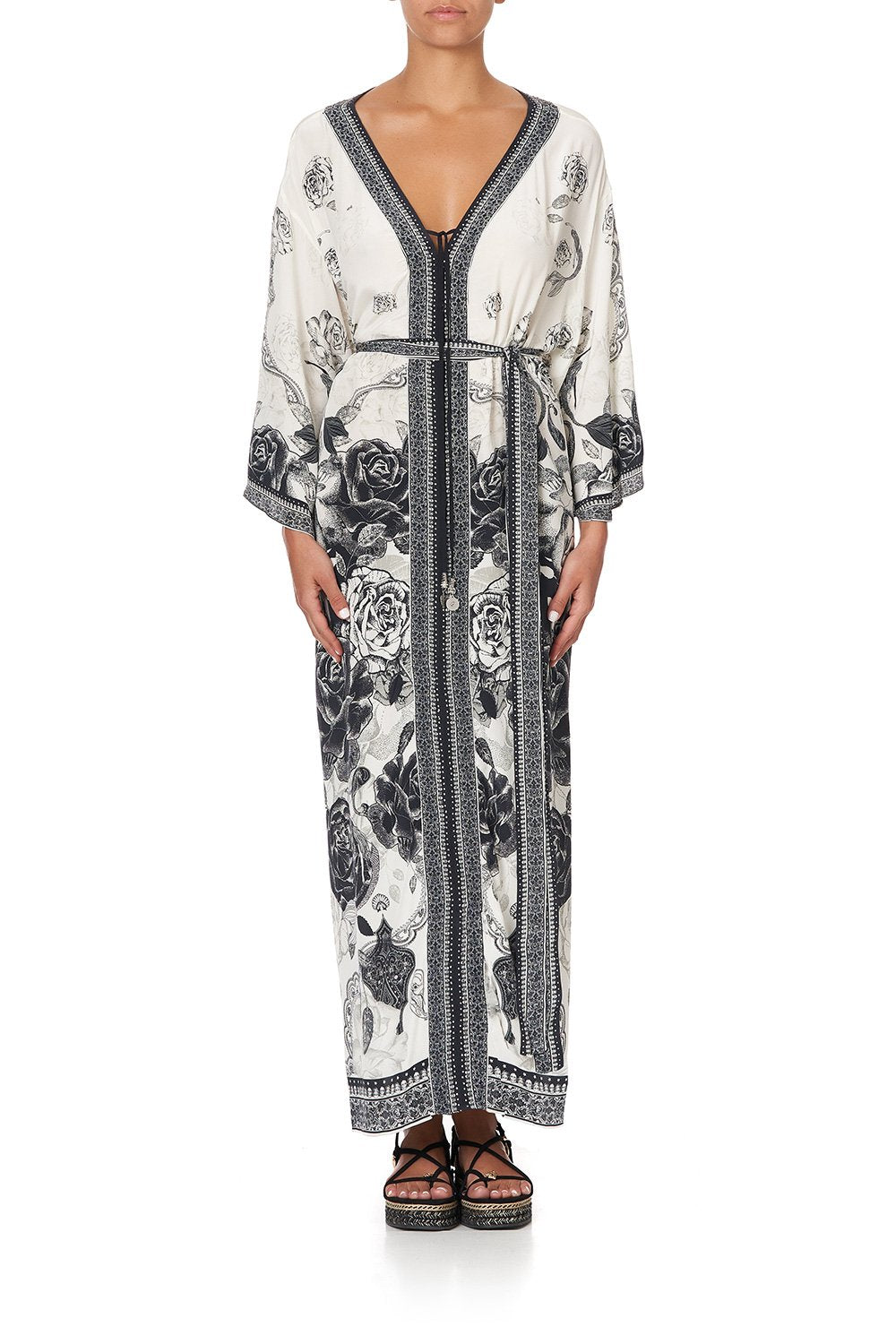 DROP SHOULDER KAFTAN MIDNIGHT PEARL