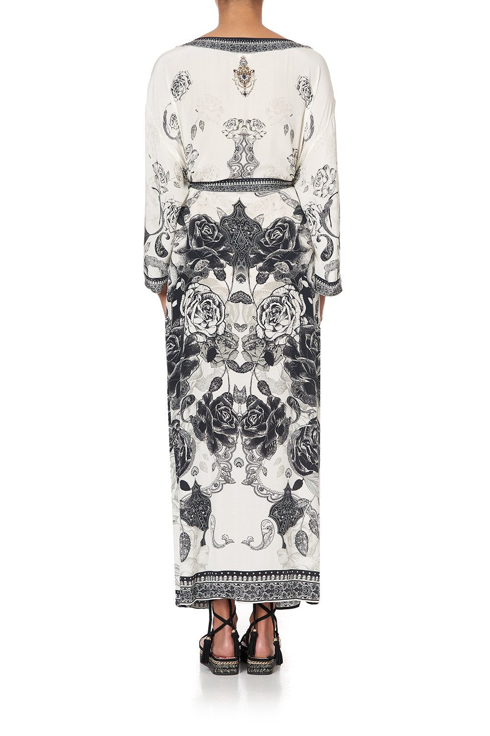 DROP SHOULDER KAFTAN MIDNIGHT PEARL