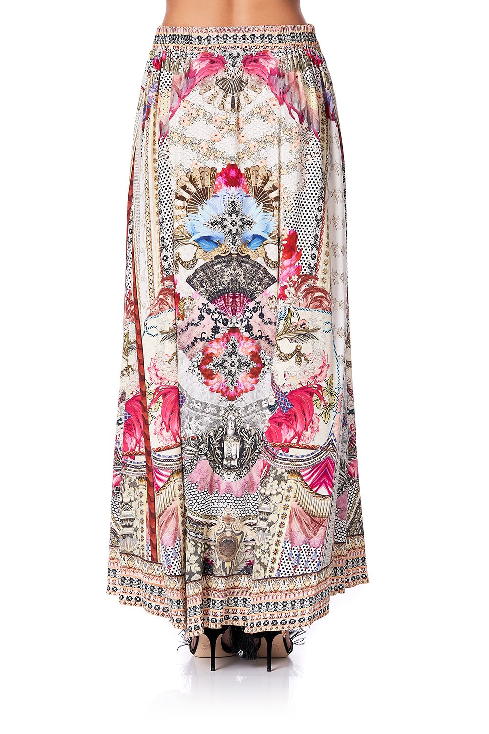 ELASTIC WAIST SKIRT WITH SPLITS MONTMARTRE HEART