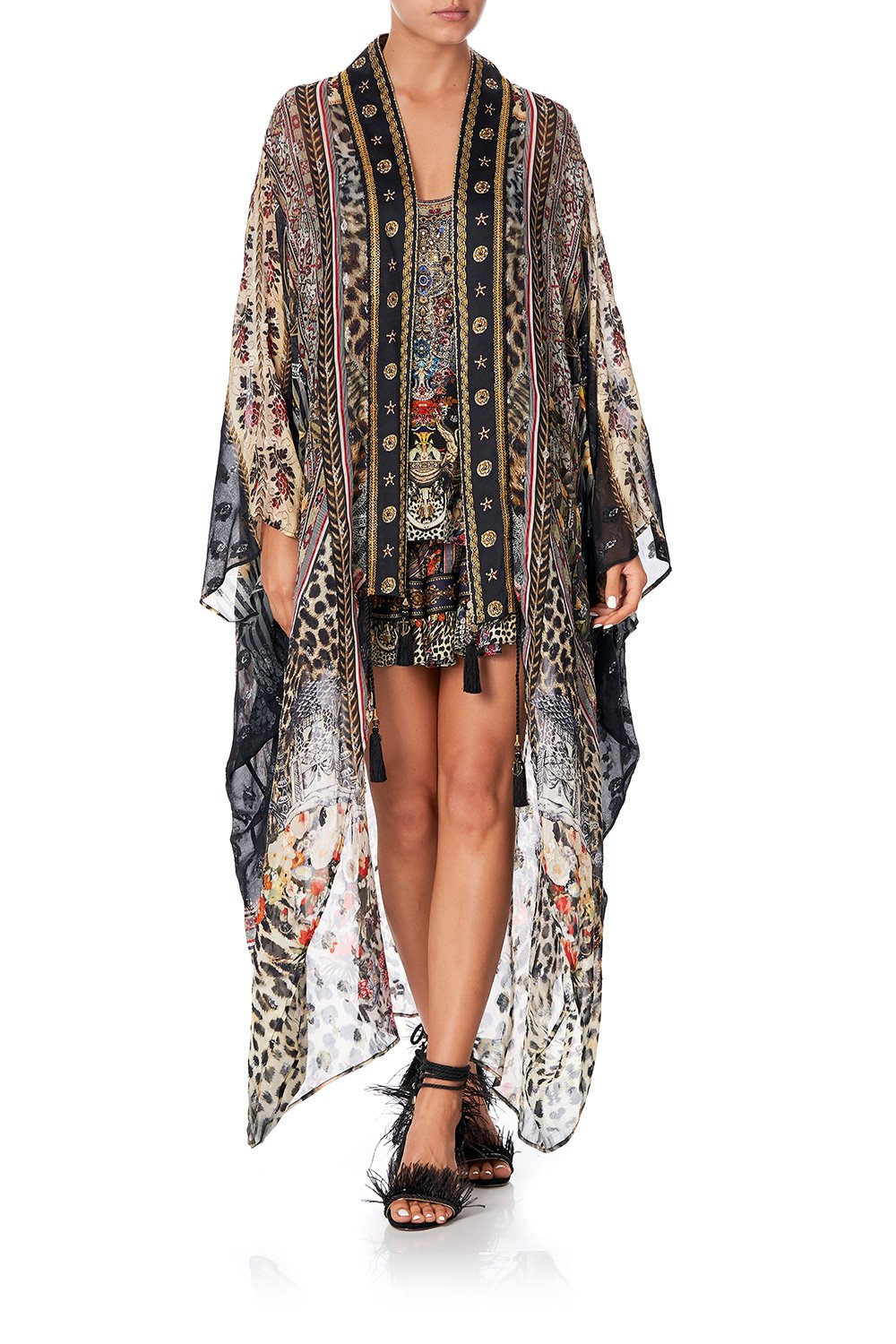 LAYER WITH KIMONO COLLAR MARAIS AT MIDNIGHT