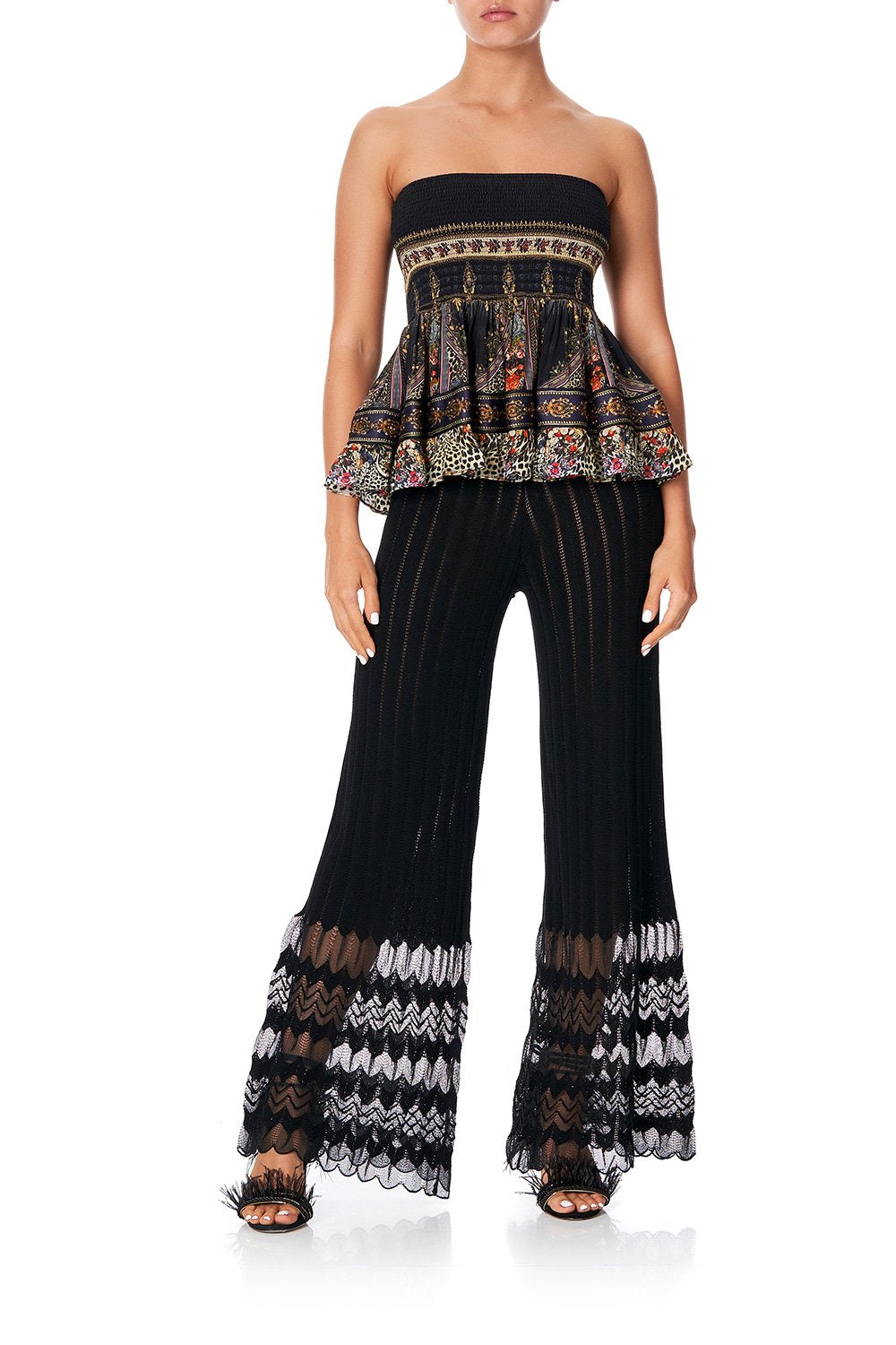 SHORT SHIRRED SKIRT MARAIS AT MIDNIGHT