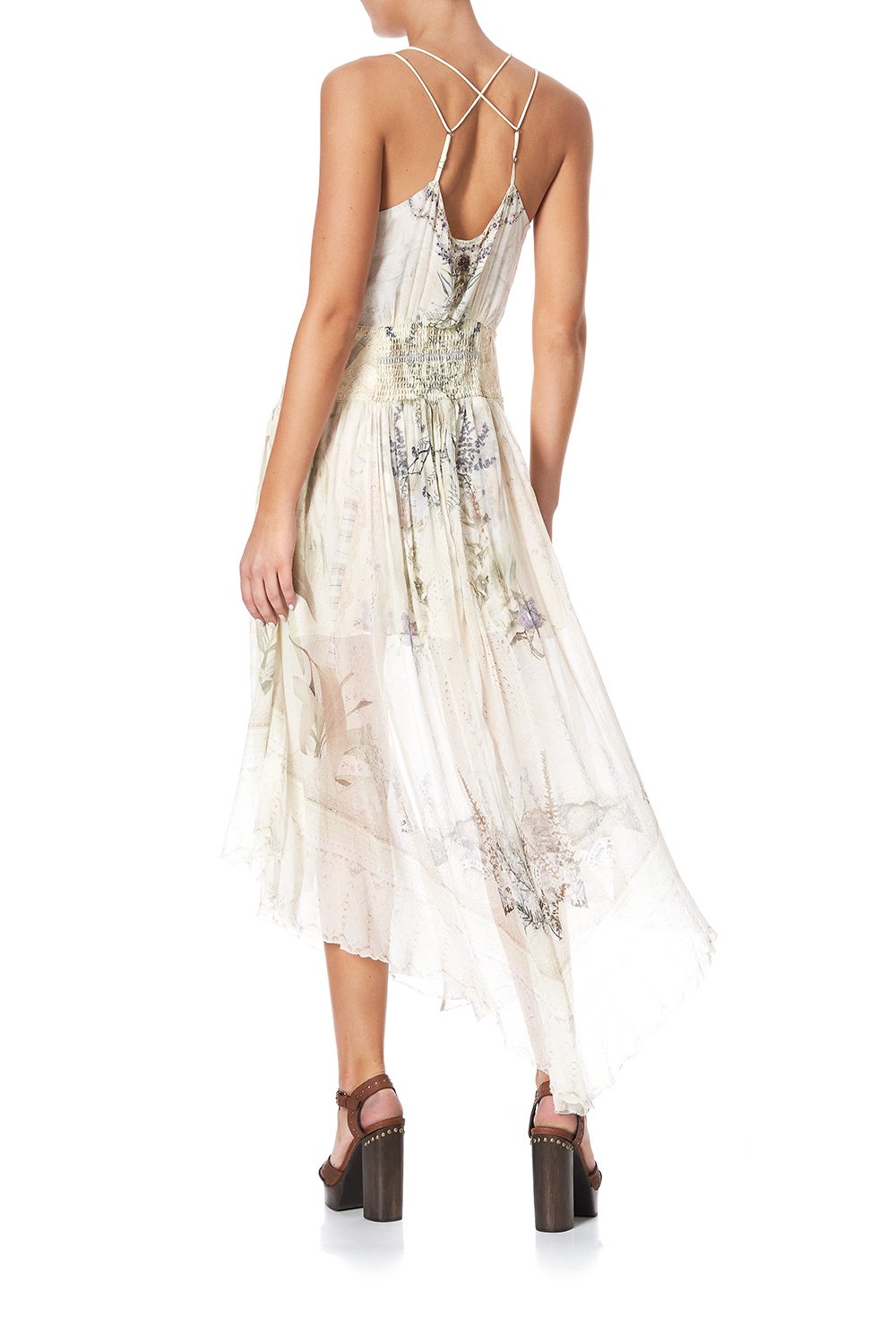 STRAP DRESS WITH SHAPED WAISTBAND MEMORIES OF MOREE