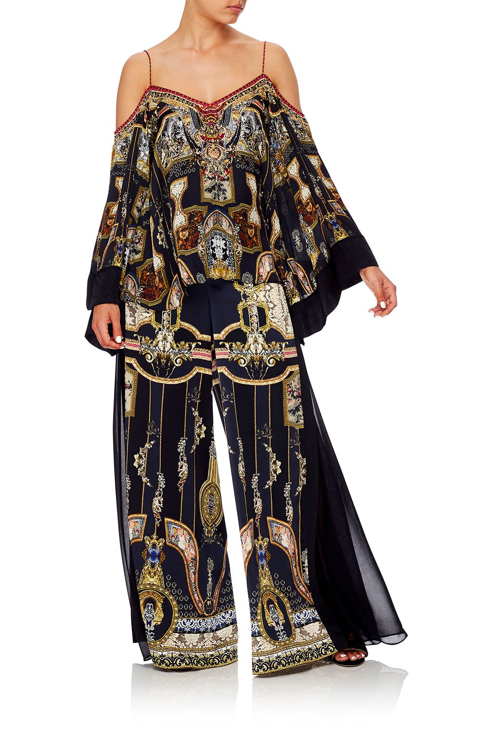 CAMILLA FLARE SLEEVE TOP MIDNIGHT MEETING