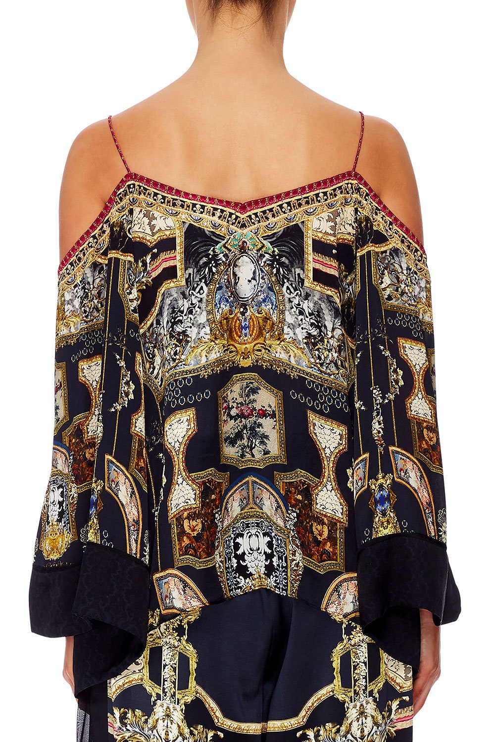 CAMILLA FLARE SLEEVE TOP MIDNIGHT MEETING