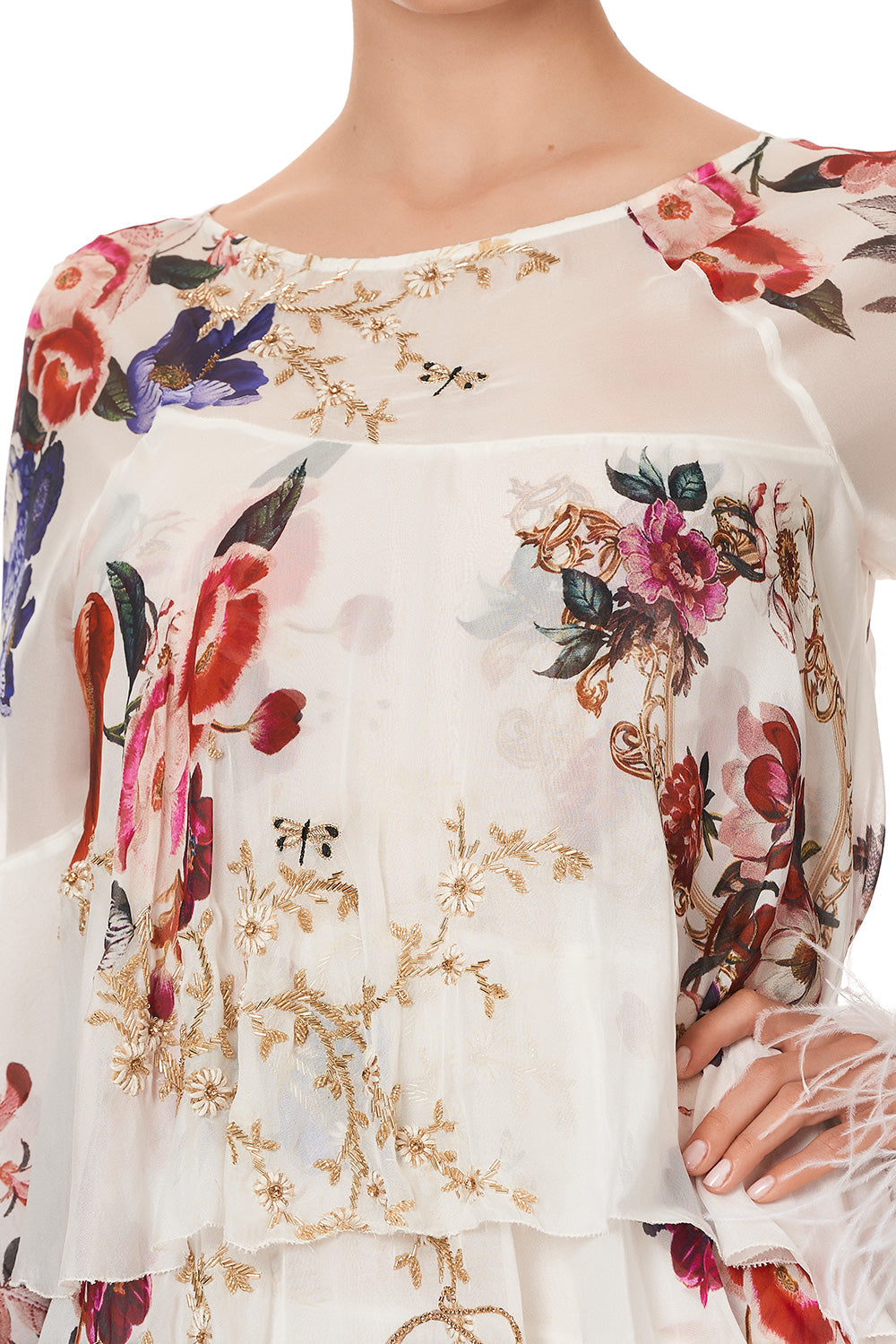 EMBELLISHED FLARED LAYERED DRESS FAIRY GODMOTHER