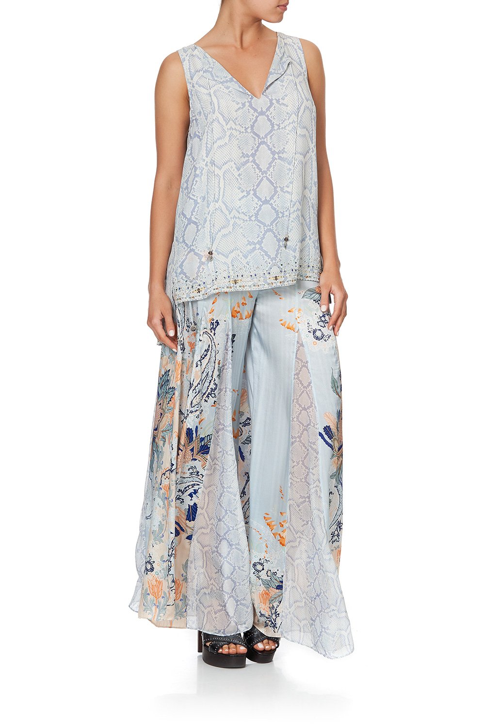 FRONT SPLIT TUNIC BUSH DIAMOND