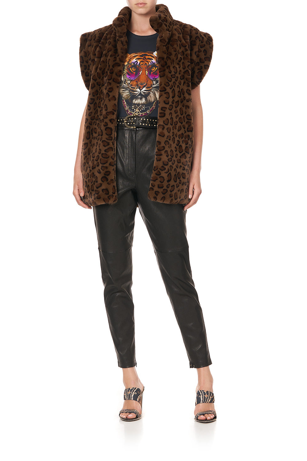OVERSIZED FAUX FUR GILET - FLOW STUDIO 54