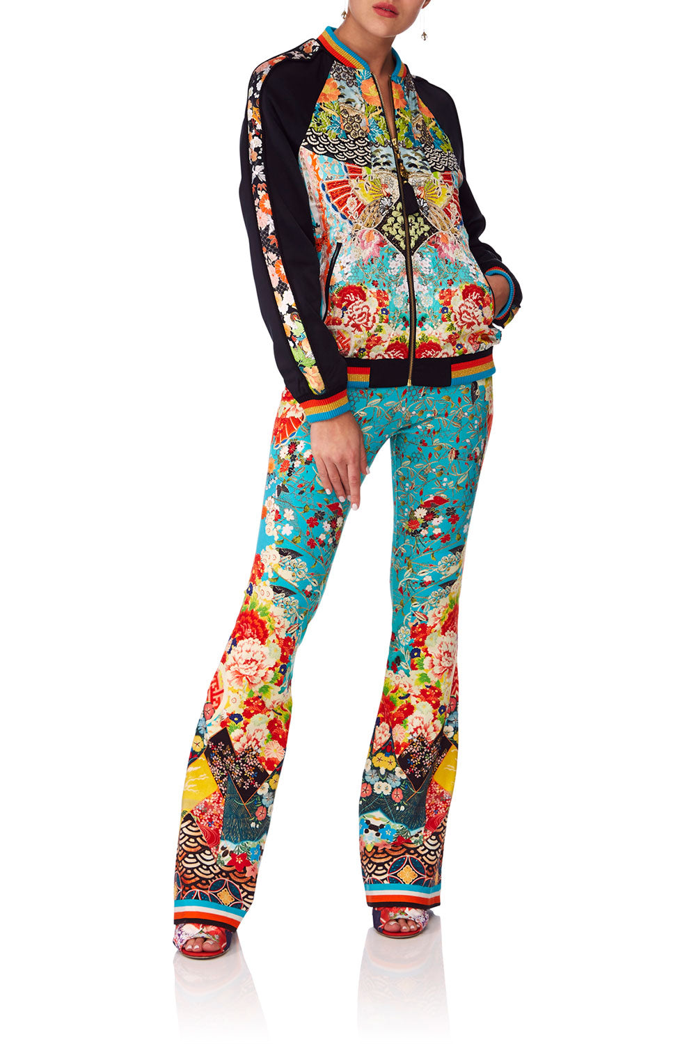 CAMILLA GALAXY GIRL HIGH WAISTED FLARED TROUSER