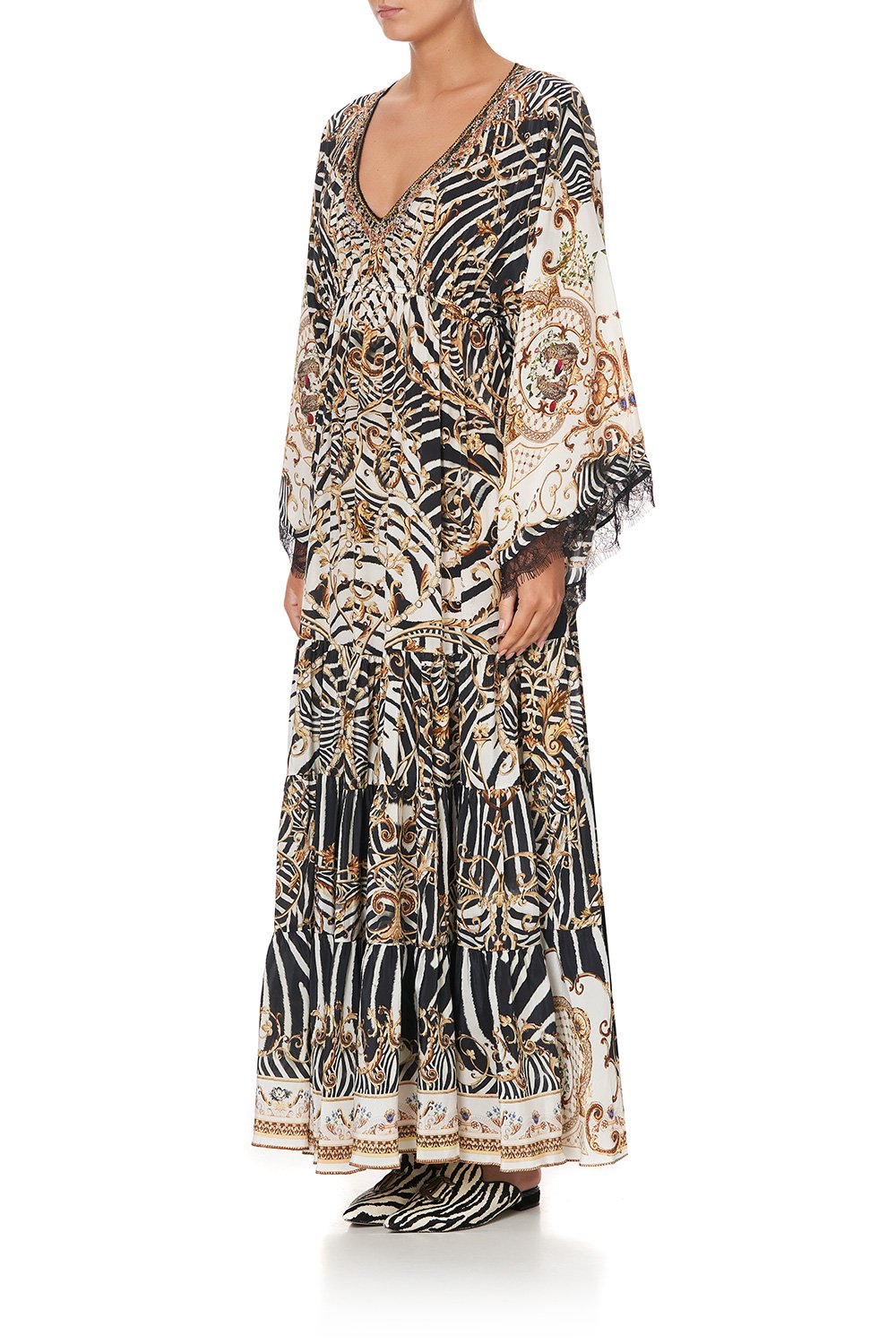 GATHERED PANEL DRESS NIGHT WAITING FOR DAY