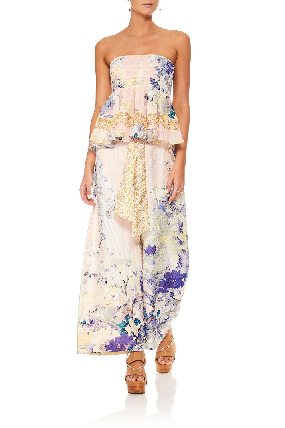 CAMILLA HARAJUKU HEIRESS SHORT SHIRRED SKIRT