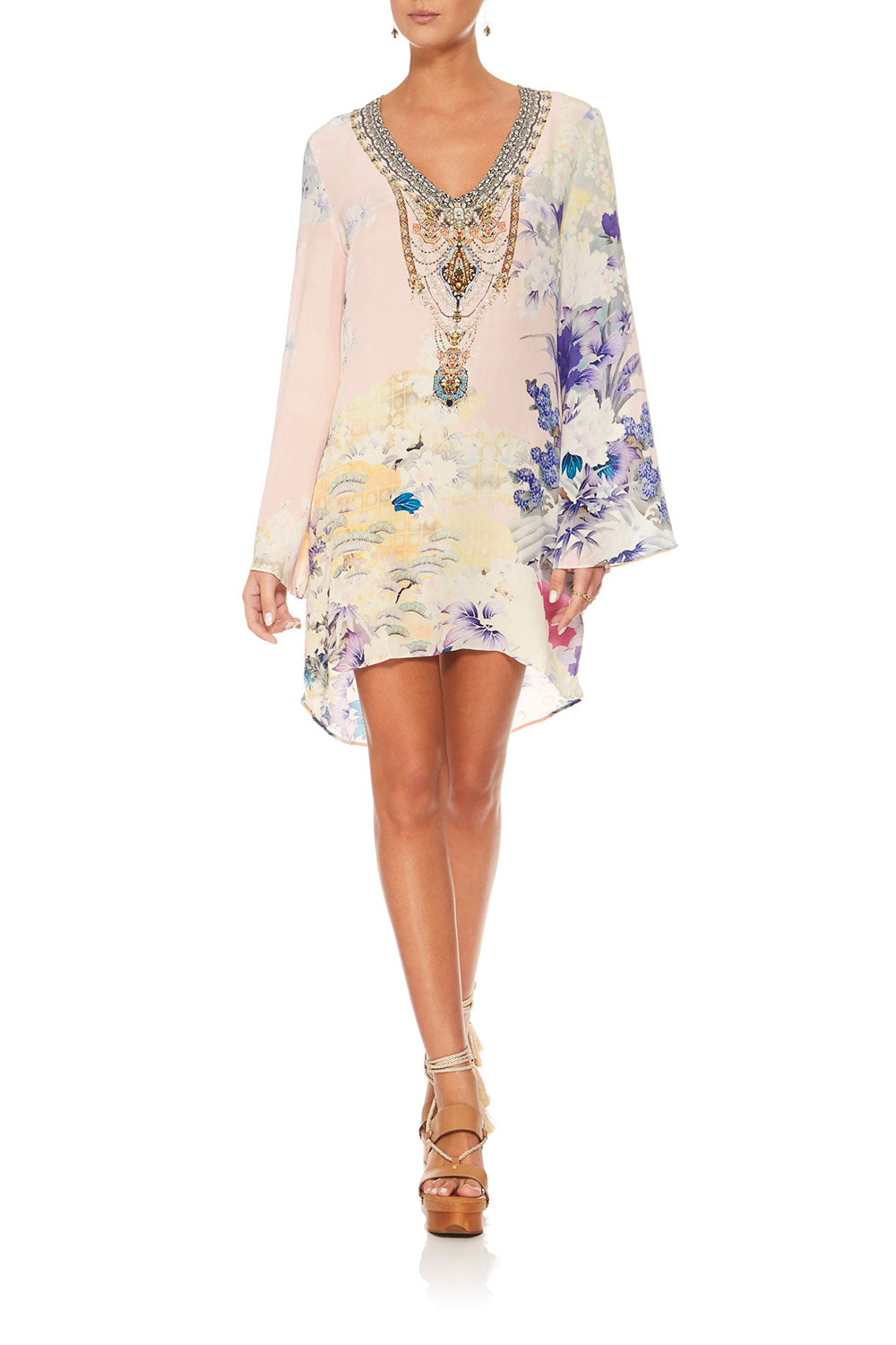 CAMILLA HARAJUKU HEIRESS V-NECK SCOOP BACK DRESS