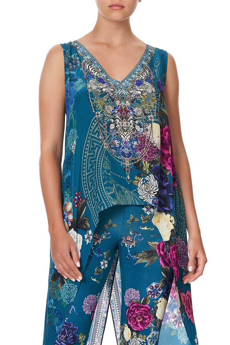 HIGH LOW CROSS OVERLAY TOP WHERE YOU'LL FIND ME
