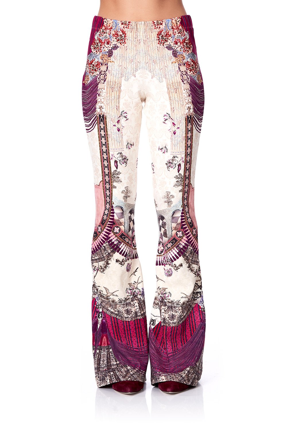 HIGH WAISTED FLARED TROUSER VIOLET CITY