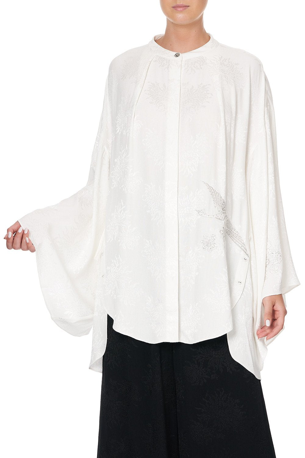 KIMONO SLEEVE BLOUSE SILVER LININGS