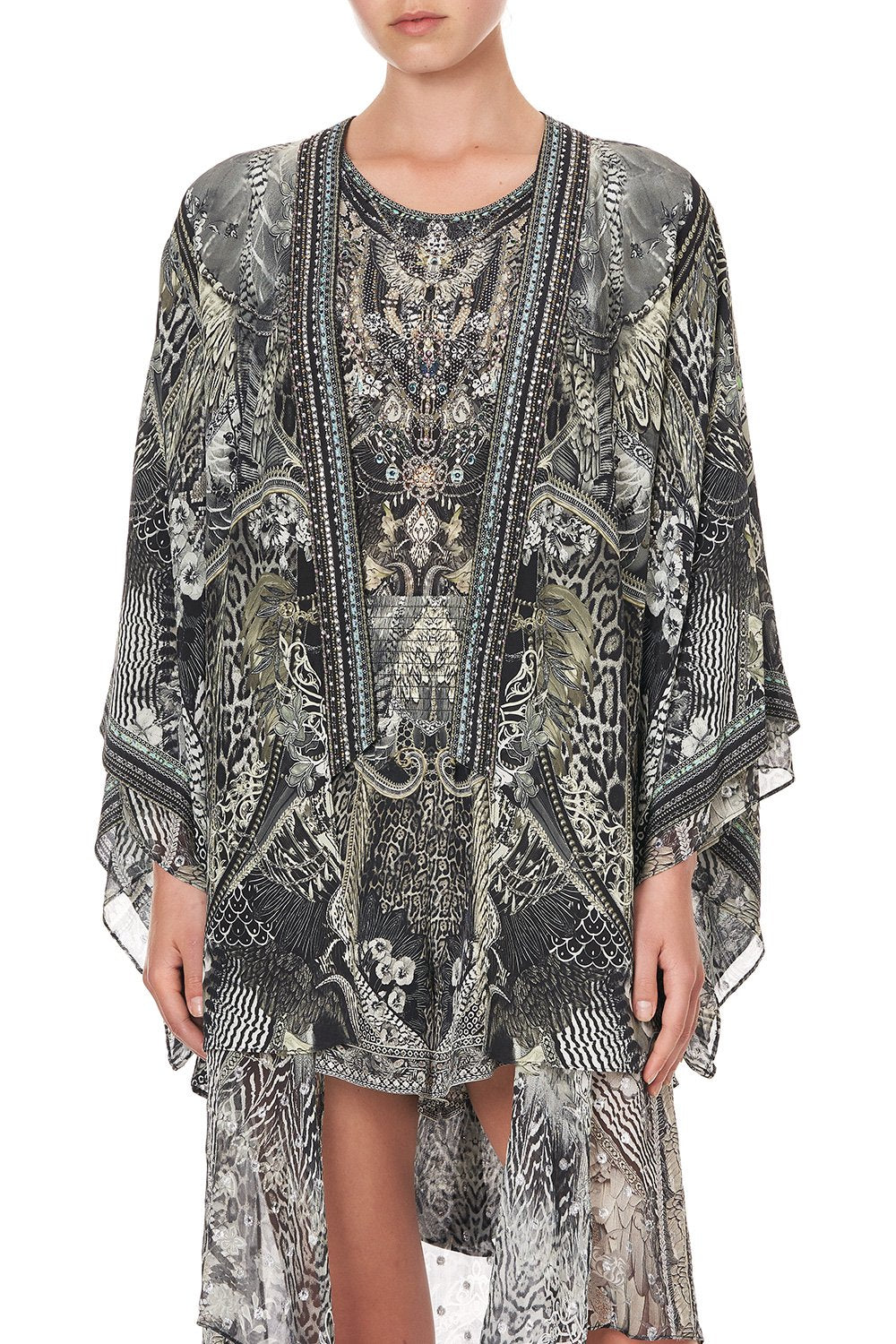 KIMONO WITH LONG UNDERLAYER ONE TRIBE