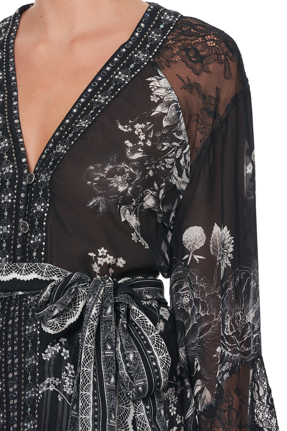 KIMONO WITH SHOULDER INSERTS MOONSHINE BLOOM