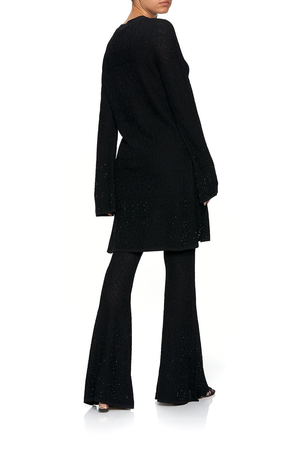 LACE KNIT TUNIC BLACK