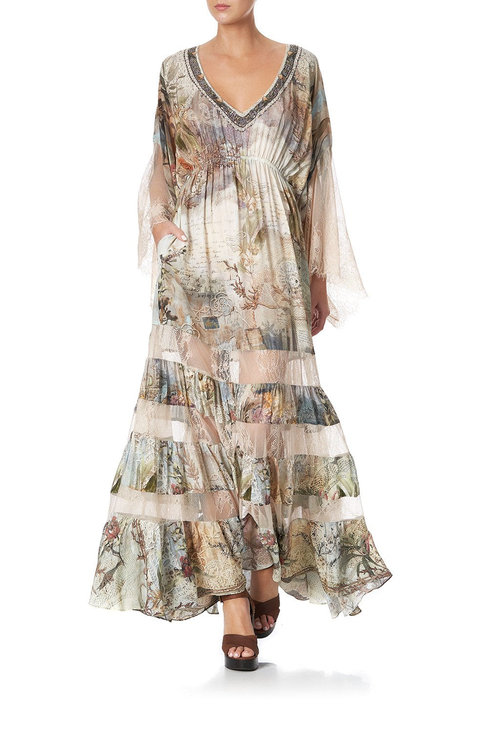 LACE PANEL DRESS LETTERS FROM HILDA